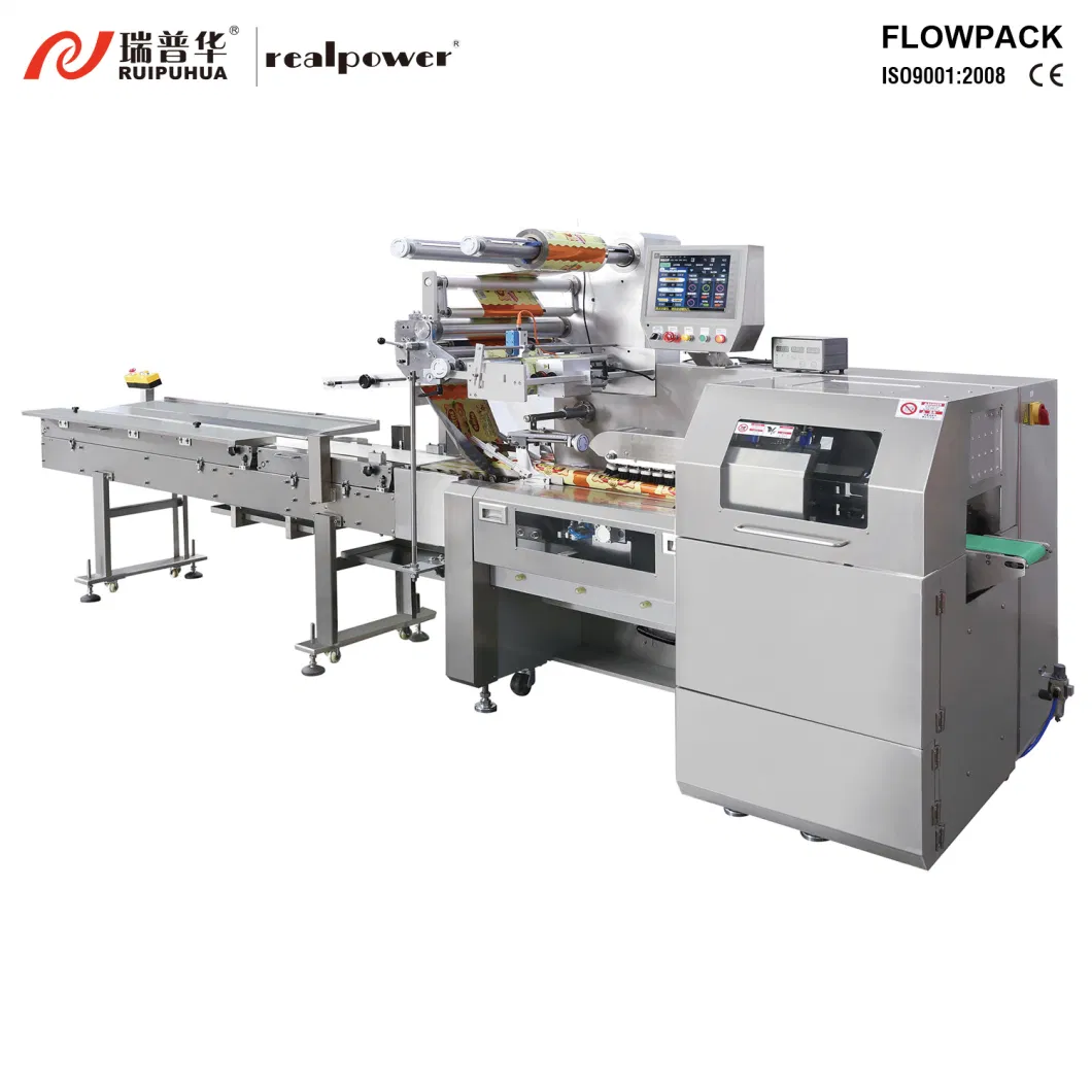 Automatic Biscuit Instant Noodles Chapati Cake Bread Food Servo Packing Pillow/Flow Wrap Pack Secondary Group Family Packaging Sealing Machine