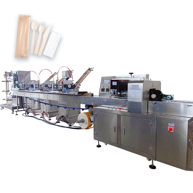 Automatic Disposable Tissue Knife Spoon Fork Cutlery Packing Machine Factory