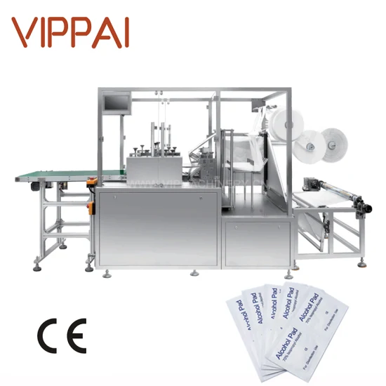 Manufacturer High Speed Automatic Single Piece Disinfection Alcohol Pad and Wet Wipes Tissue Making Packing Machine