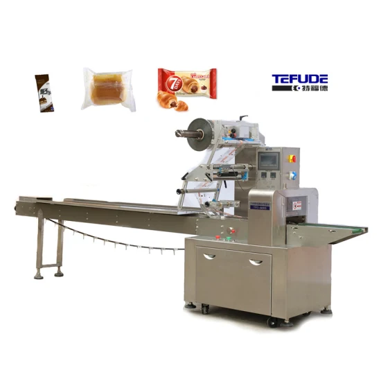 Automatic Horizontal Pillow Type Flow Food Packing Face Mask/Biscuit/Wafer/Cookie/Bread Full Servo Automatic Flow Muti